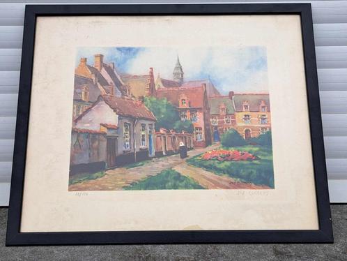 lithographie signe jef clerens, Antiek en Kunst, Kunst | Litho's en Zeefdrukken, Ophalen of Verzenden