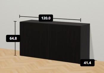Besta 2-deurs IKEA 120x64x41 cm zwart beschikbaar voor biedingen