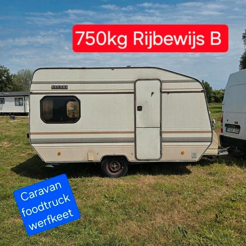 Caravan 750kg werfkeet foodtruck paarden weide bos vijver 4m, Caravans en Kamperen, Caravanaccessoires, Ophalen