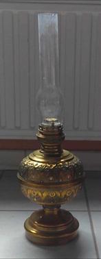 Antieke koperen olielamp, Antiek en Kunst, Ophalen of Verzenden