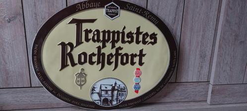 Panneau publicitaire Trappistes Rochefort, Collections, Marques de bière, Comme neuf, Panneau, Plaque ou Plaquette publicitaire