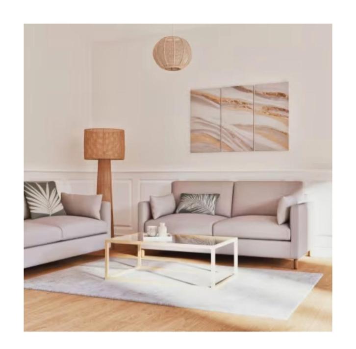 Zetelbed grijs gemeleerde stof, Huis en Inrichting, Zetels | Zetels, Zo goed als nieuw, Rechte bank, Driepersoons, 150 tot 200 cm