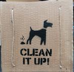 Banksy Street Art Dismaland "" Clean it Up ""  23 x 26 cm, Verzenden