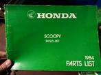 Onderdelenboek 1984 Honda Scoopy SH50, SH80, Motoren, Ophalen of Verzenden, Honda
