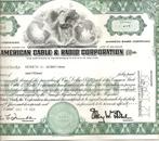 American Cable & Radio Corporation, 1950 tot 1970, Certificaat van aandeel, Ophalen of Verzenden