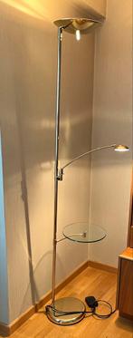 Vintage : grote lamp (dimbaar ) / leeslamp/ glazen tablet, Antiek en Kunst, Ophalen