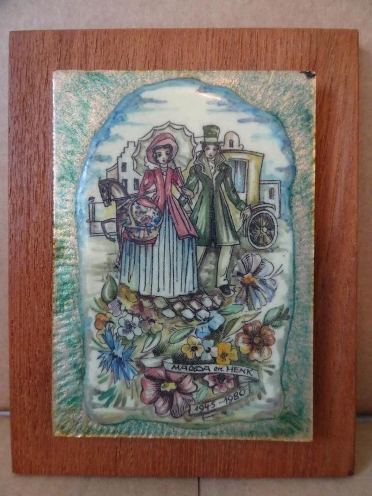 Emaille paneel emailkunst emaille Wolterman's Maastricht, Antiek en Kunst, Curiosa en Brocante, Ophalen of Verzenden