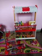 Speelgoedwinkeltje + toebehoren + kassa + winkelkar, Kinderen en Baby's, Ophalen, Gebruikt, Hout, Speelkeuken