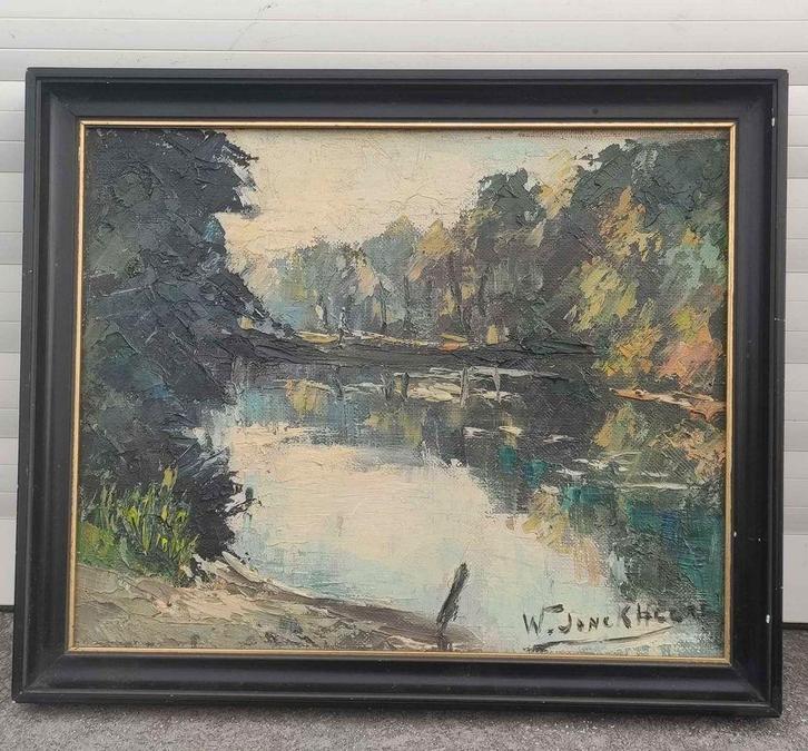 Huile sur toile signe walter jonckheere, Antiquités & Art, Art | Peinture | Classique, Enlèvement ou Envoi