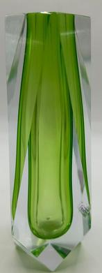 Sommerso Murano gefacetteerde glas vaas., Antiek en Kunst, Ophalen of Verzenden