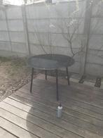 Rond tafel zwarte glas 105cm diameter, Ophalen, Gebruikt, Rond, Glas