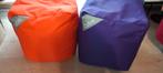 2 poufs cube "sit on it" 1 orange, 1 mauve, Maison & Meubles, Canapés | Repose-pieds & Poufs, Synthétique, Enlèvement, Moins de 50 cm