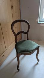 Set Louis Philippe stoelen in groen fluweel, Ophalen