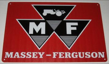 MASSEY FERGUSON : Metalen Bord Logo Tractor Massey Ferguson beschikbaar voor biedingen