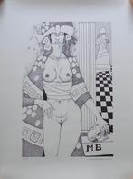 JEF VAN TUERENHOUT / EROTIEK / ZW-W ETS / 60x45cm / SIG, Enlèvement ou Envoi