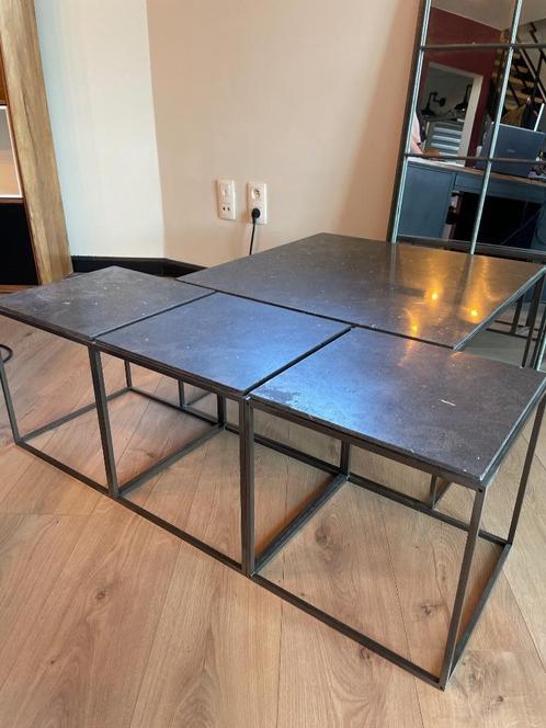 Stenen tafels, Huis en Inrichting, Tafels | Salontafels, Zo goed als nieuw, Minder dan 50 cm, 50 tot 100 cm, 50 tot 100 cm, Vierkant