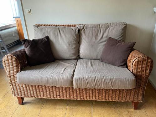 Rotan 2-zit, Tuin en Terras, Tuinstoelen, Gebruikt, Rotan, Ophalen