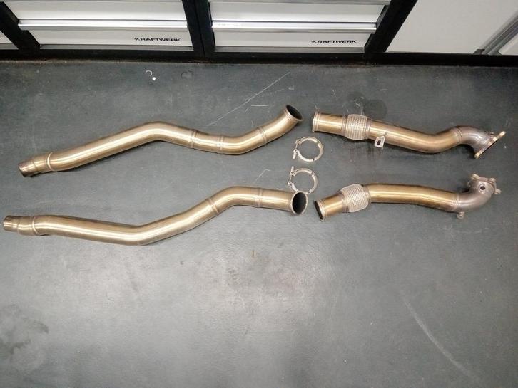 Down pipes uitlaat systeem Audi RS6 C7, Auto-onderdelen, Uitlaatsystemen, Audi, Gebruikt, Ophalen of Verzenden