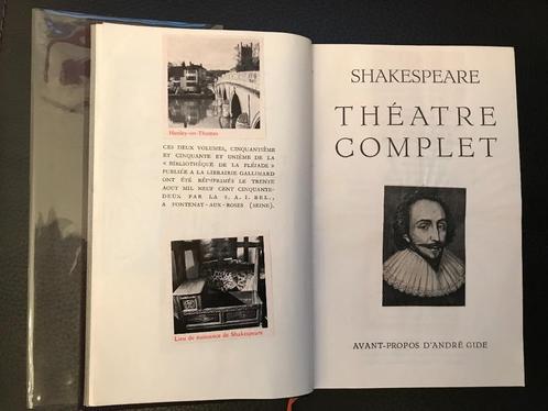 Shakespeare Théâtre complet 2 tomes Pléiade, Livres, Livres Autre, Utilisé, Enlèvement ou Envoi