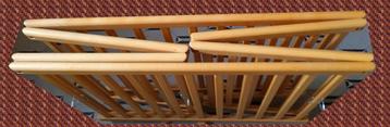 Parc bébé pliable en bois, Enlèvement, Utilisé, Tapis de parc