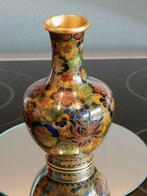 Superbe vase chinois cloisonnées début 20è. Couleur chatoyan, Antiquités & Art, Enlèvement ou Envoi