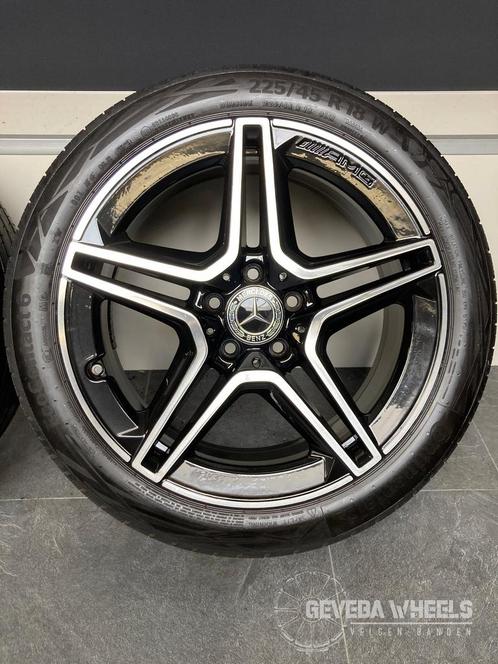 18” orig Mercedes A W177 AMG Night edition velgen + banden, Auto-onderdelen, Banden en Velgen, Banden en Velgen, Zomerbanden, 18 inch
