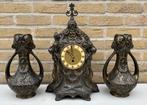 Ensemble d'horloges 3 pièces Jugendstil Art Nouveau, vers 19, Antiquités & Art, Antiquités | Horloges, Enlèvement ou Envoi