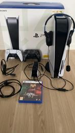 Ps5 Disc edition+2 controllers+accessoires, Games en Spelcomputers, Spelcomputers | Sony PlayStation 5, Ophalen, Zo goed als nieuw