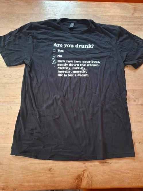Zwart Qwertee T-shirt Are you drunk maat L ongedragen, Kleding | Heren, T-shirts, Nieuw, Maat 52/54 (L), Zwart, Ophalen of Verzenden