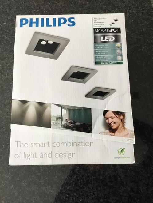 Philips myLiving, Huis en Inrichting, Lampen | Spots, Nieuw, Plafondspot of Wandspot, Metaal of Aluminium, Led, Inbouw, Ophalen