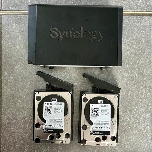 Synology NAS DS214+ + 2x2TB WB Black HDD, Computers en Software, NAS, Gebruikt, Ophalen of Verzenden