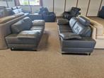 GRIJZE BUFFELLEDEREN SALON 3 EN 2 ZIT, Ophalen, Gebruikt