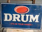 Drum reclame emailplaat, Ophalen, Gebruikt