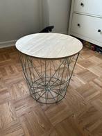 Bijzet tafel hout-lichtblauw, Huis en Inrichting, Tafels | Bijzettafels, Ophalen, Zo goed als nieuw, Hout