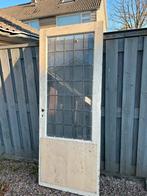 Oude glas in lood deur, Ophalen, Gebruikt