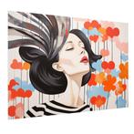 Poster en plastique 100 x 75 cm avec fleurs pour femmes, Maison & Meubles, Envoi, Neuf