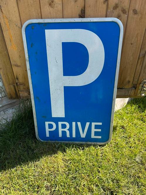 Panneau en métal “P PRIVÉ”, Doe-het-zelf en Bouw, Platen en Panelen, Zo goed als nieuw, Ophalen