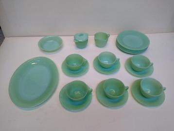 Fire-King Jadeite koffieservies 6 pers. beschikbaar voor biedingen