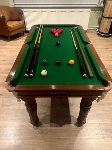 Unieke - Riley snookertafel, leisteen uit 1st - 164 x 88 cm 