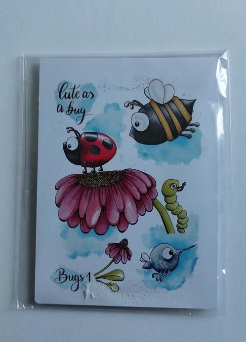 Clear Stamps Cute as a bug, Hobby en Vrije tijd, Stempelen, Zo goed als nieuw, Clearstamp, Ophalen of Verzenden