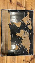 Krasposter wereldkaart, Boeken, Atlassen en Landkaarten, Verzenden, 2000 tot heden, Nieuw, Landkaart