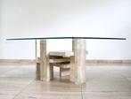Willy Ballez coffee table - Vintage travertine salontafel, Antiek en Kunst, Ophalen