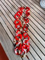 Rode statement ketting, Handtassen en Accessoires, Kettingen, Ophalen, Rood