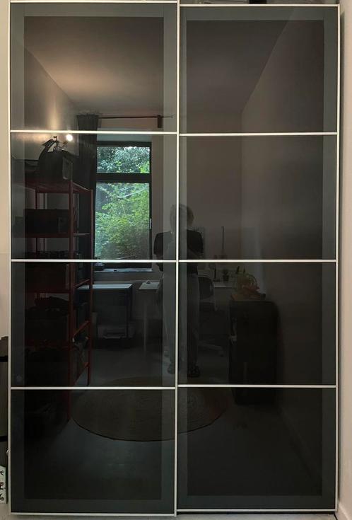 Pax kleerkast met schuifdeuren, Huis en Inrichting, Kasten | Kleerkasten, Gebruikt, Glas, Ophalen