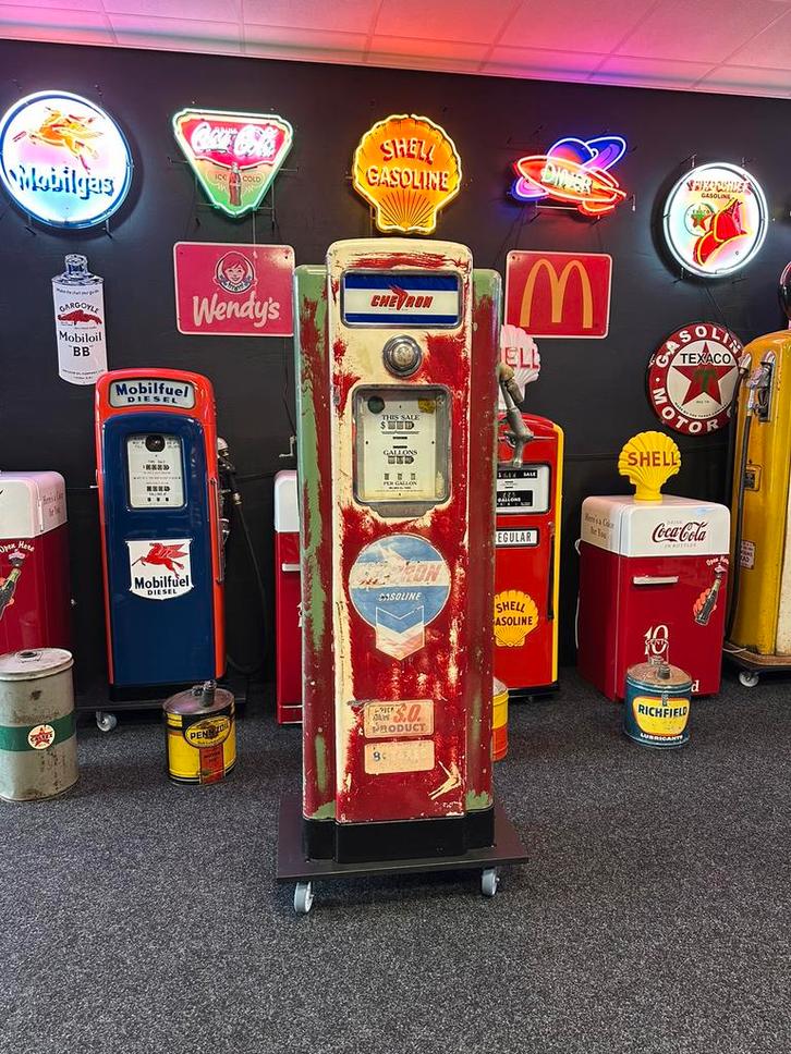 Amerikaanse benzinepomp USA Gas Pump Wayne 70 4 Window, Verzamelen, Automaten | Overige, Gebruikt, Ophalen