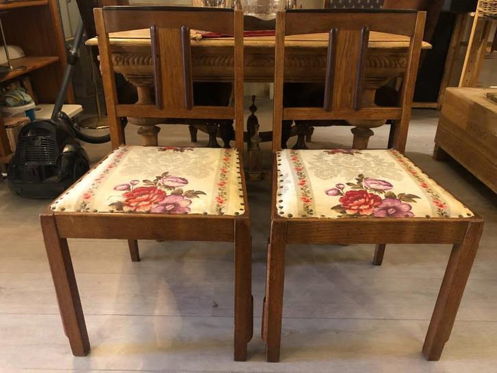 Prachtige set Amsterdamse School Stoeltjes, Antiek en Kunst, Antiek | Meubels | Stoelen en Sofa's, Ophalen