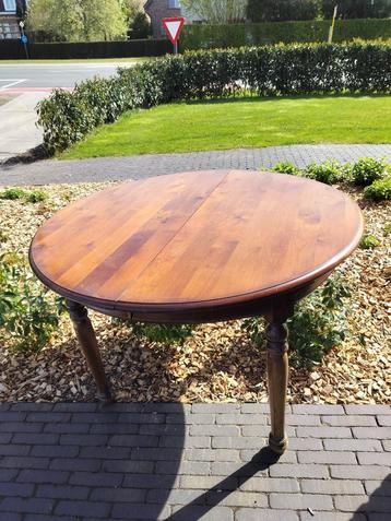 Eettafel rond uitschuifbaar, Huis en Inrichting, Ophalen, Gebruikt, 100 tot 150 cm, Eikenhout