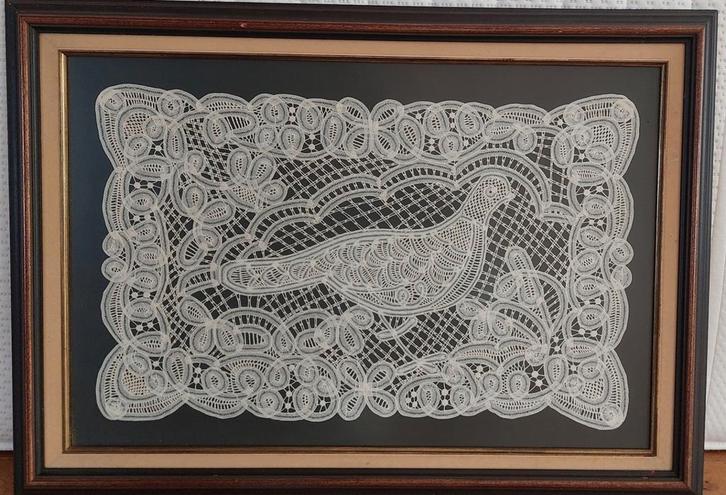 Kader met borduurwerk, Hobby en Vrije tijd, Borduren en Borduurmachines, Ophalen of Verzenden