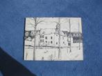 Gesigneerde pentekening uit 1987 kasteel Sterrebos, Antiek en Kunst, Kunst | Tekeningen en Fotografie, Ophalen