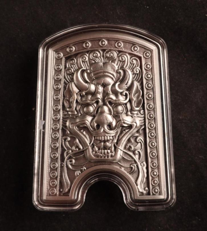 Doggabi zilveren 2 ounce shield in capsule, Postzegels en Munten, Edelmetalen en Baren, Zilver, Ophalen of Verzenden